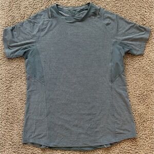 Lululemon Metal Vent Tech Shirt Men Large Green Short Sleeve Stretch Performance